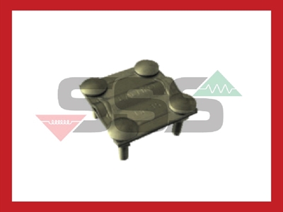 Code 6261831/Elemko Stainless steel round to tape conductor connector with intermediate plate