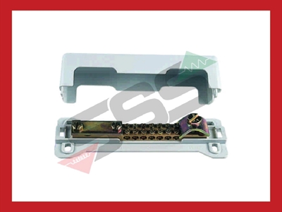 Code 6600000/Elemko Equipotential earthing bar with plastic cover