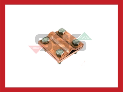 Code 6228030 /ELEMKO CLAMP CU T & CROSS CONNECTION FOR CONDUCTORS 8-10mm WITH TAPE 30×3.5mm