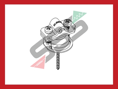 Code 6101100/Elemko galvanized steel fastener for round or stranded conductors