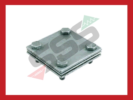 Code 6204040/Elemko St/tZn, Tape Conductor (40mm/40mm) connection clamp