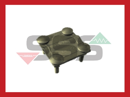 Code 6261831/Elemko Stainless steel round to tape conductor connector with intermediate plate