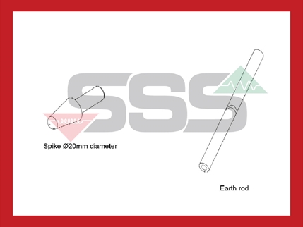 Code 6362015/Elemko Stainless steel earth rod