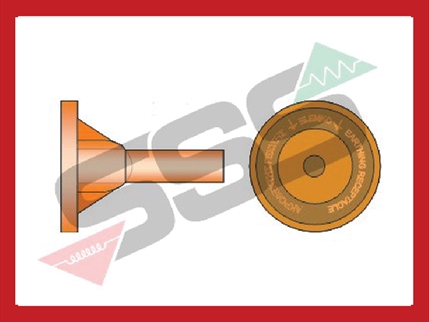 Code 6524208 /Elemko Wall earthing receptacle