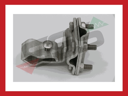 Code 6241624/ELEMKO ALUMINUM CLAMP "H" TYPE,FOR "T" & CROSS CONNECTION DIAM:16MM TO METAL ROOFING